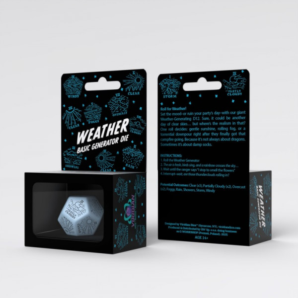 Кубик D12 Weather Generator Die: Blue&Black (1)