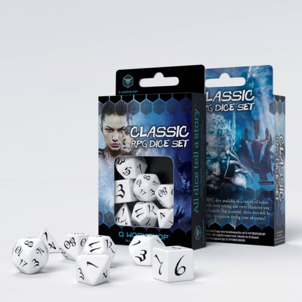 Набор кубиков Classic RPG White & black Dice Set (7)