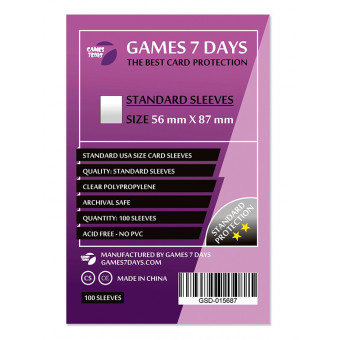 Протектори Games7Days (56 x 87 мм) Standard USA (100 шт)