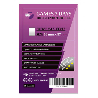 Протектори Games7Days (56 x 87 мм) Premium USA (50 шт)