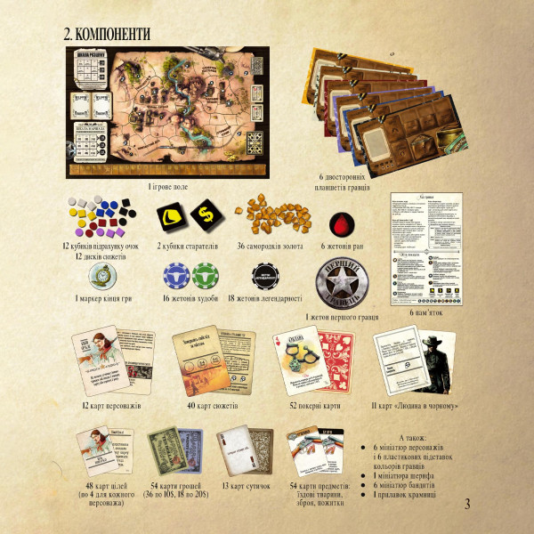 Настольная игра Легенды Дикого Запада (Western Legends)