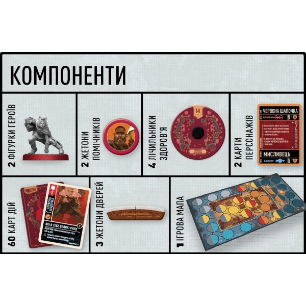 Настільна гра Unmatched: Червона Шапочка проти Беовульфа