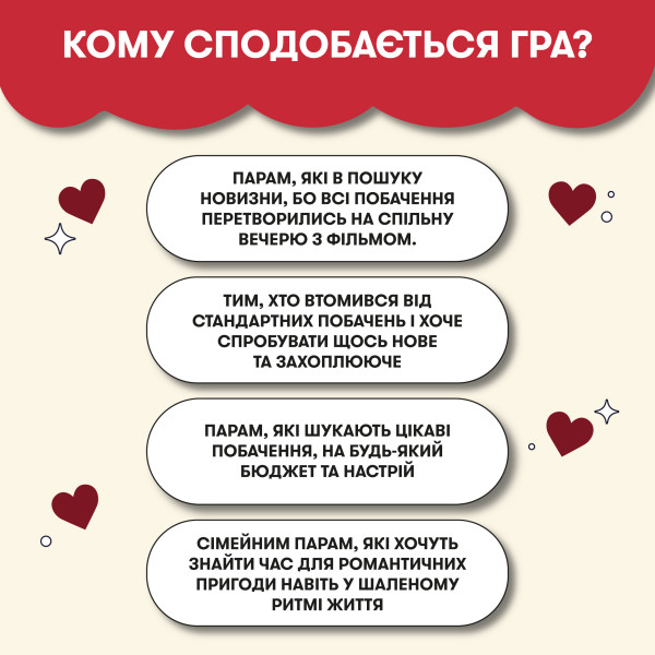 Настольная игра Игра для влюбленных. 100 невероятных свиданий