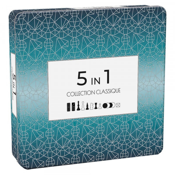 Настільна гра 5 в 1 (5 in 1): шахи, нарди, доміно