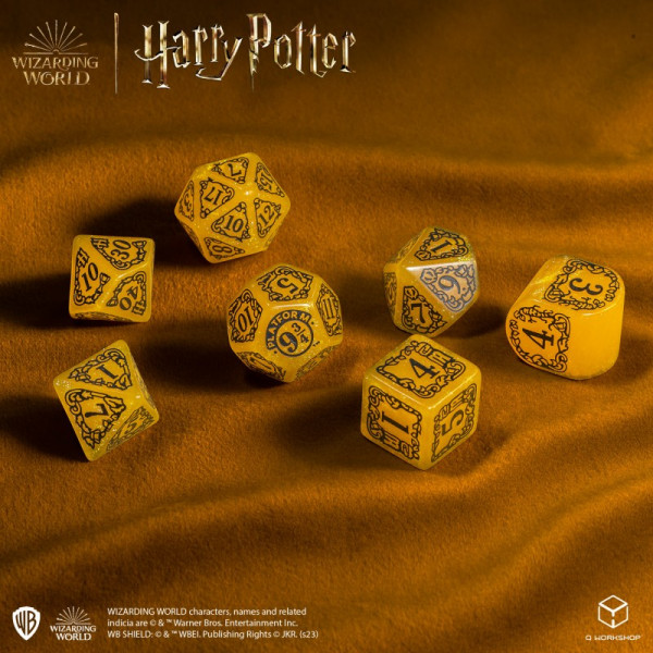 Набір кубиків Harry Potter. Hufflepuff Modern Dice Set - Yellow (7)