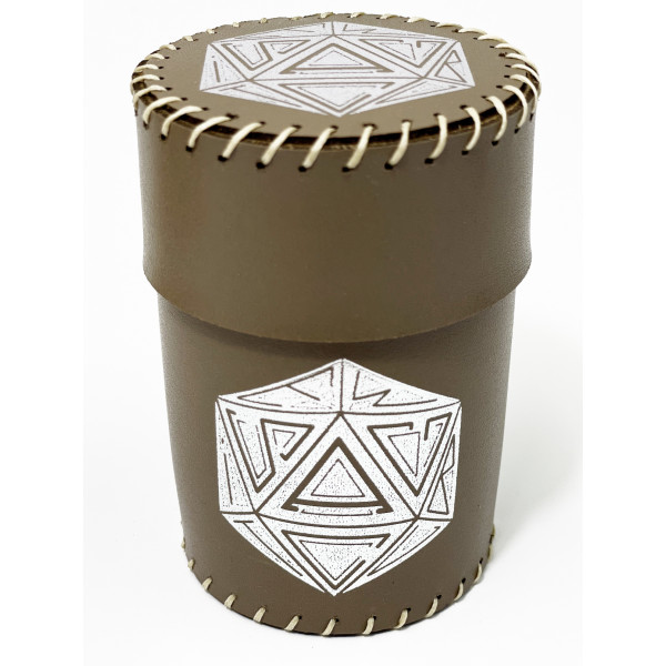 Стакан для кубиков D20 коричневый Dice Cup