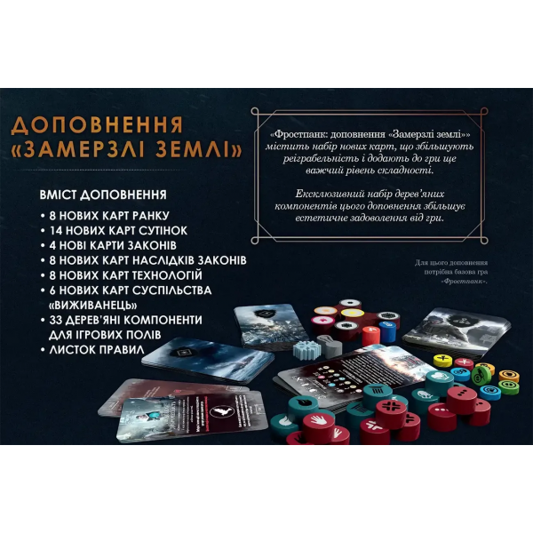 Настільна гра Фростпанк: Замерзлі землі (Frostpunk: The Board Game - Frostlander Expansion)