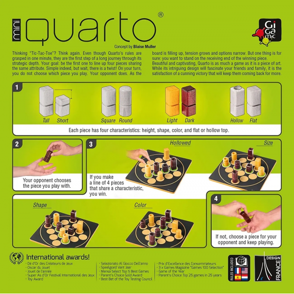 Настільна гра Кварто Міні (Quarto Mini)