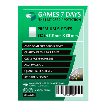 Протектори Games7Days (63.5 x 88 мм) Premium Card Game (50 шт)