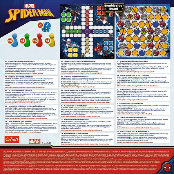 Настольная игра Лудо + Змеи и Лестницы 2 в 1: Человек-Паук Marvel