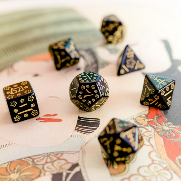 Набір кубиків Japanese Dice Set: Deep Night Firefly (7)