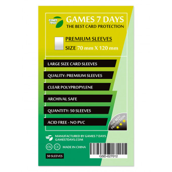 Протектори Games7Days (70 x 120 мм) Premium Large Size (50 шт)