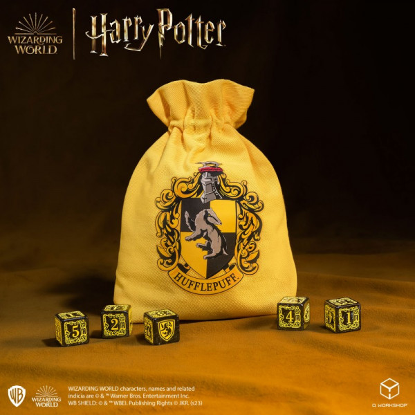 Набір кубиків з мішечком Harry Potter. Hufflepuff Dice & Pouch (5)