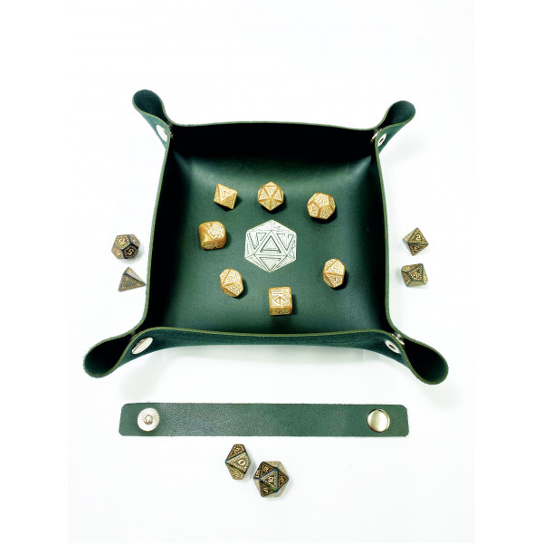 Лоток для кубиков D20 зеленый Dice Tray
