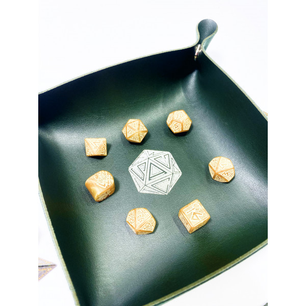 Лоток для кубиков D20 зеленый Dice Tray