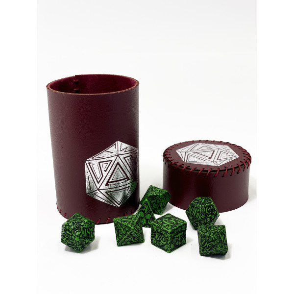 Стакан для кубиков D20 бургунди Dice Cup