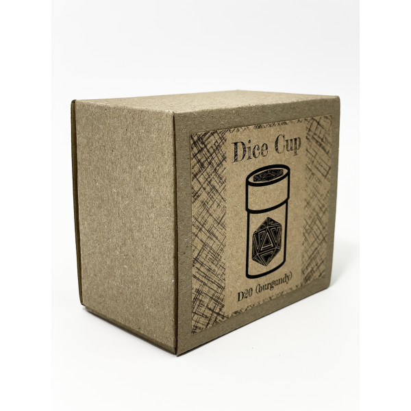 Стакан для кубиков D20 бургунди Dice Cup