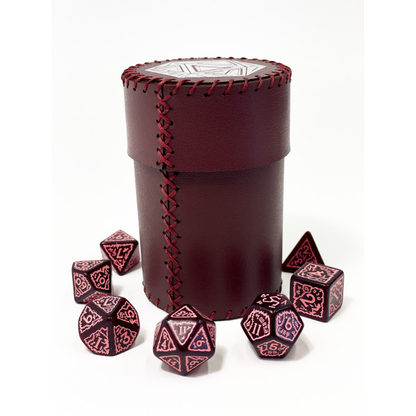 Стакан для кубиков D20 бургунди Dice Cup