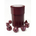 Стакан для кубиков D20 бургунди Dice Cup