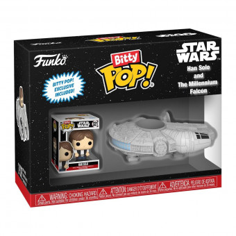 Фигурка Хан Соло и Тысячелетний сокол - Bitty Pop! Rides: Han Solo and The Millennium Falcon