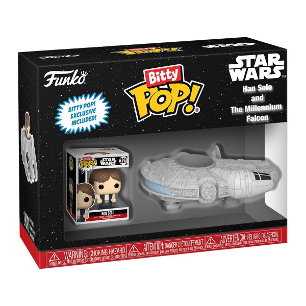 Фигурка Хан Соло и Тысячелетний сокол - Bitty Pop! Rides: Han Solo and The Millennium Falcon