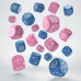 Набор кубиков Crosshairs Compact D6: Blue & Pink Dice Set