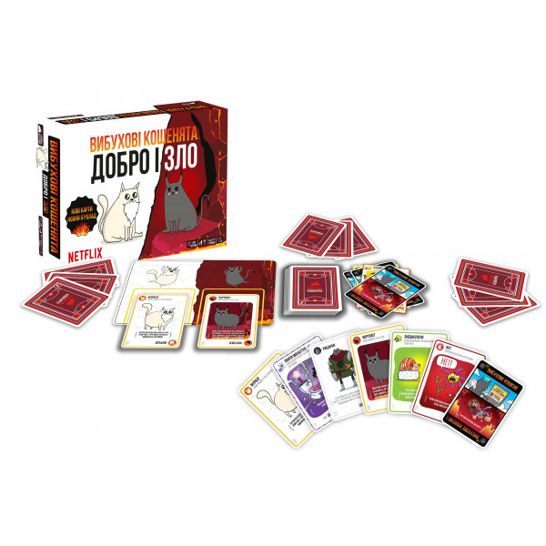 Настільна гра Вибухові кошенята: Добро і Зло (Exploding Kittens: Good Vs Evil)