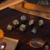 Набір кубиків Call of Cthulhu 7th Edition Blue-green & Gold Dice Set