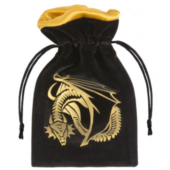 Мешочек Dragon Black & golden Velour Dice Bag