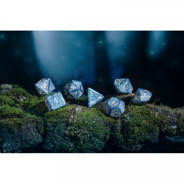 Набір кубиків Elvish Cobalt & Silver Dice Set (7)