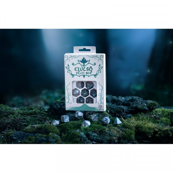 Набір кубиків Elvish Cobalt & Silver Dice Set (7)