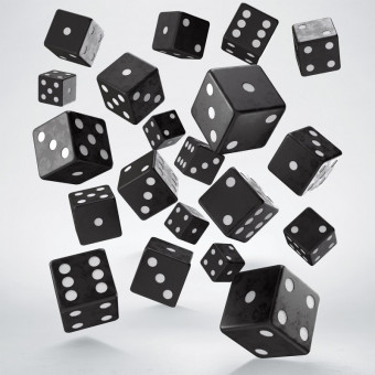 Набір кубиків Full Pack of D6s: Black&White