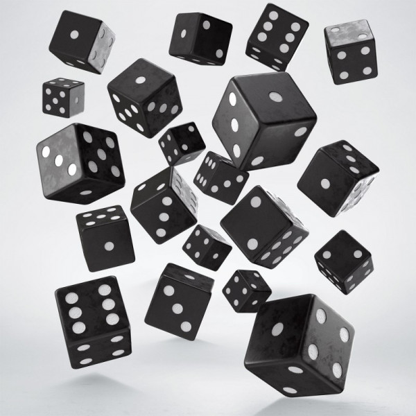 Набір кубиків Full Pack of D6s: Black&White