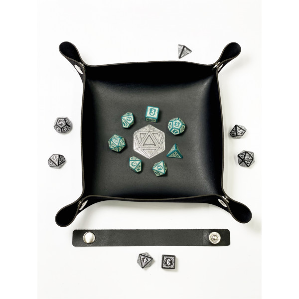 Лоток для кубиков D20 черный Dice Tray