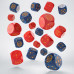 Набор кубиков Crosshairs Compact D6: Cobalt & Red Dice Set