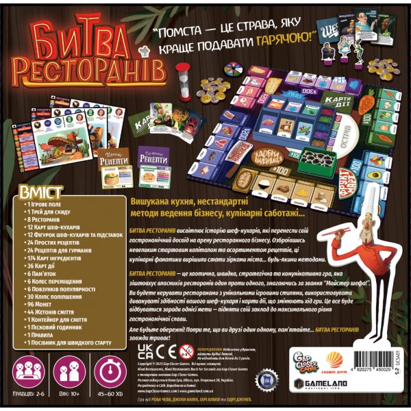 Настільна гра Битва Ресторанів (Rival Restaurants)