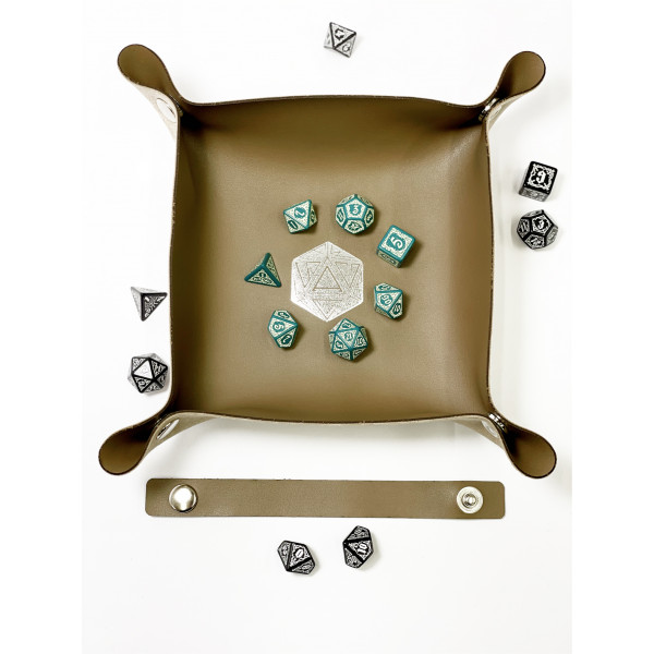 Лоток для кубиков D20 коричневый Dice Tray