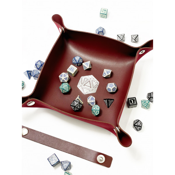 Лоток для кубиків D20 бургунді Dice Tray