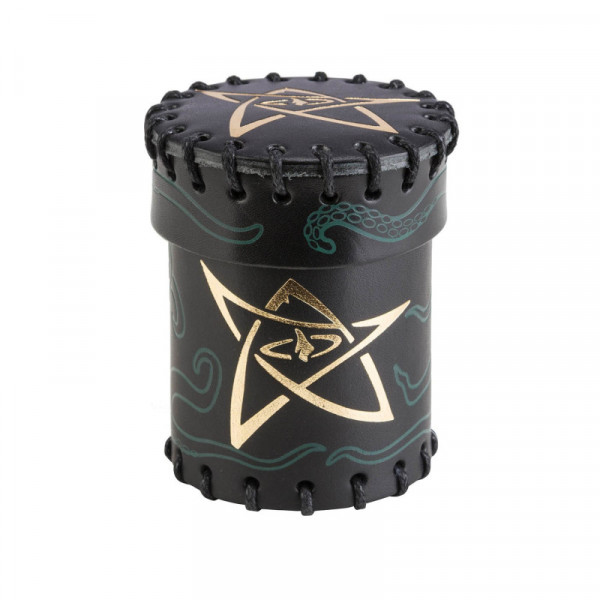 Стакан для кубиков Call of Cthulhu Black & green-golden Leather Dice Cup