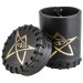 Стакан для кубиков Call of Cthulhu Black & green-golden Leather Dice Cup