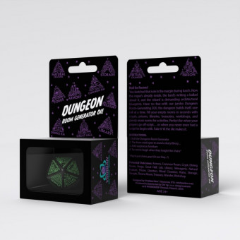 Кубик D20 Dungeon Generator Die: Black&Green (1)
