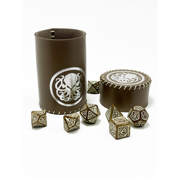 Стакан для кубиков Ктулху коричневый Dice Cup