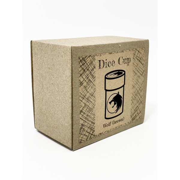 Стакан для кубиков Волк коричневый Dice Cup