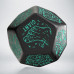 Кубик D12 Monster Generator Die: Black&Turquise (1)