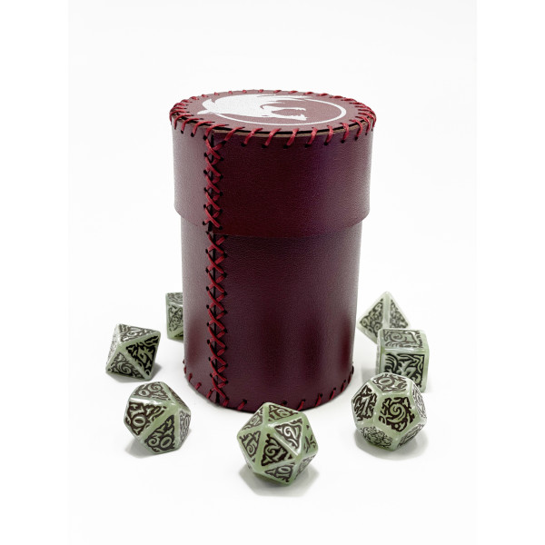 Стакан для кубиків Вовк бургунді Dice Cup