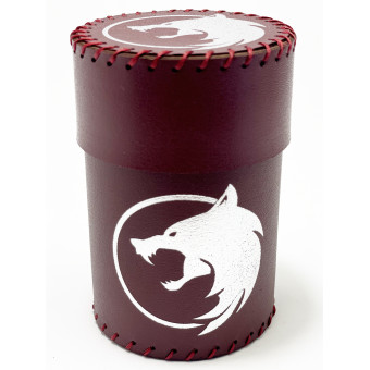 Стакан для кубиків Вовк бургунді Dice Cup