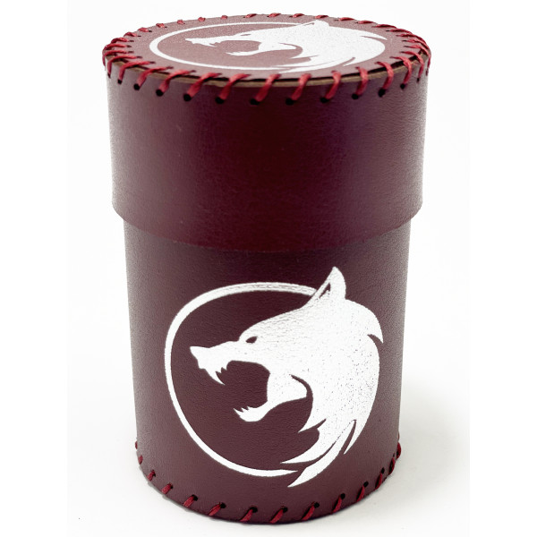 Стакан для кубиків Вовк бургунді Dice Cup
