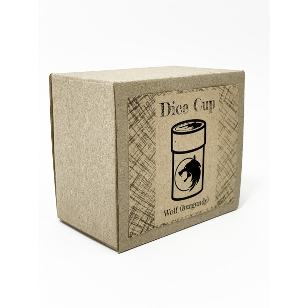 Стакан для кубиків Вовк бургунді Dice Cup